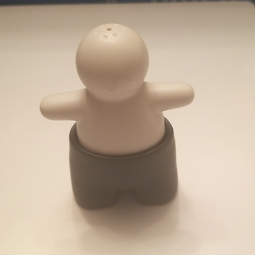 3/$20  Fred Salt & Pepper Set - Ceramic Black And White